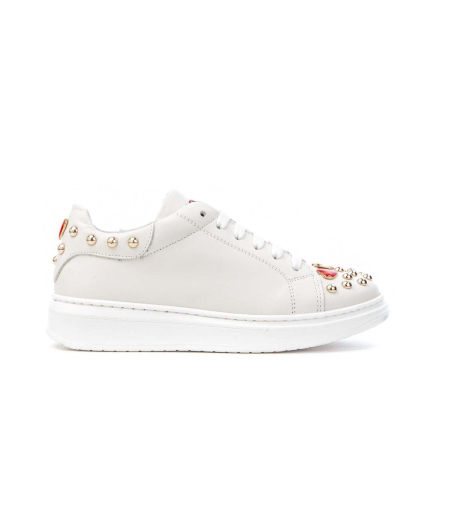 Junior CHIARA LUCIANI | Chiara Luciani E22 216 Sneakers Borchie Junior Leone Shoes Ghiaccio