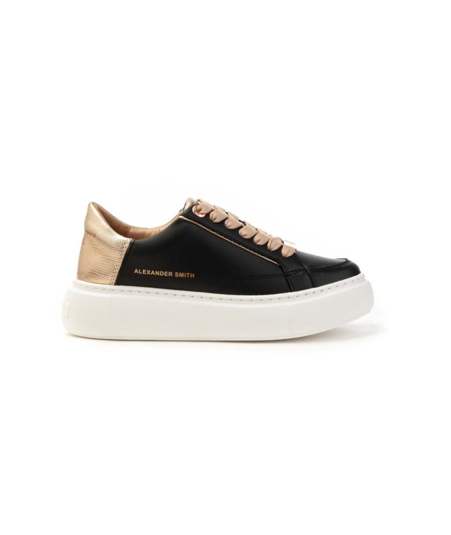 Donna ALEXANDER SMITH | Alexander Smith Aeaygcd00Bcp Sneakers Greenwich Woman Leone Shoes Fros Black/Rame