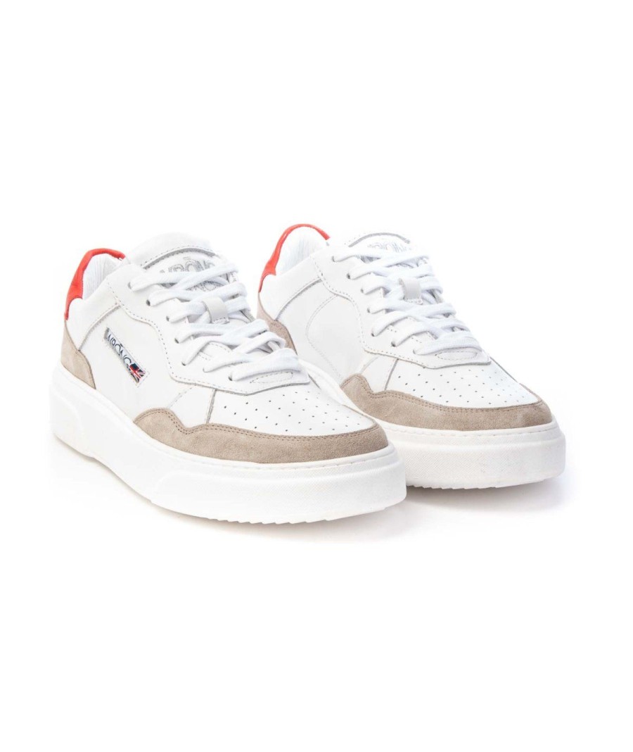 Uomo WRONG | Wrong Sneakers Lacci Uomo Leone Shoes Bianco/Rosso