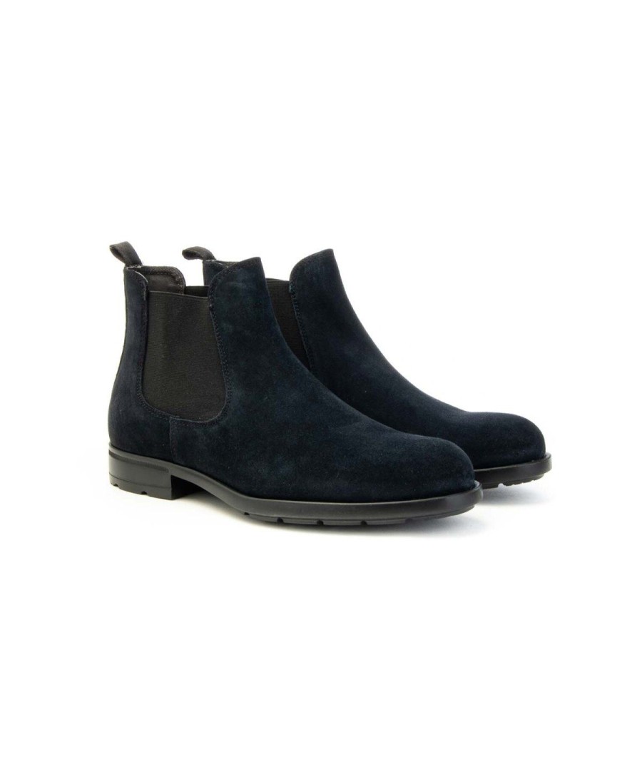 Uomo MARCO FERRETTI | Marco Ferretti 172697 Chelsea Boots Beatles Man Leone Shoes Frosinone Blu