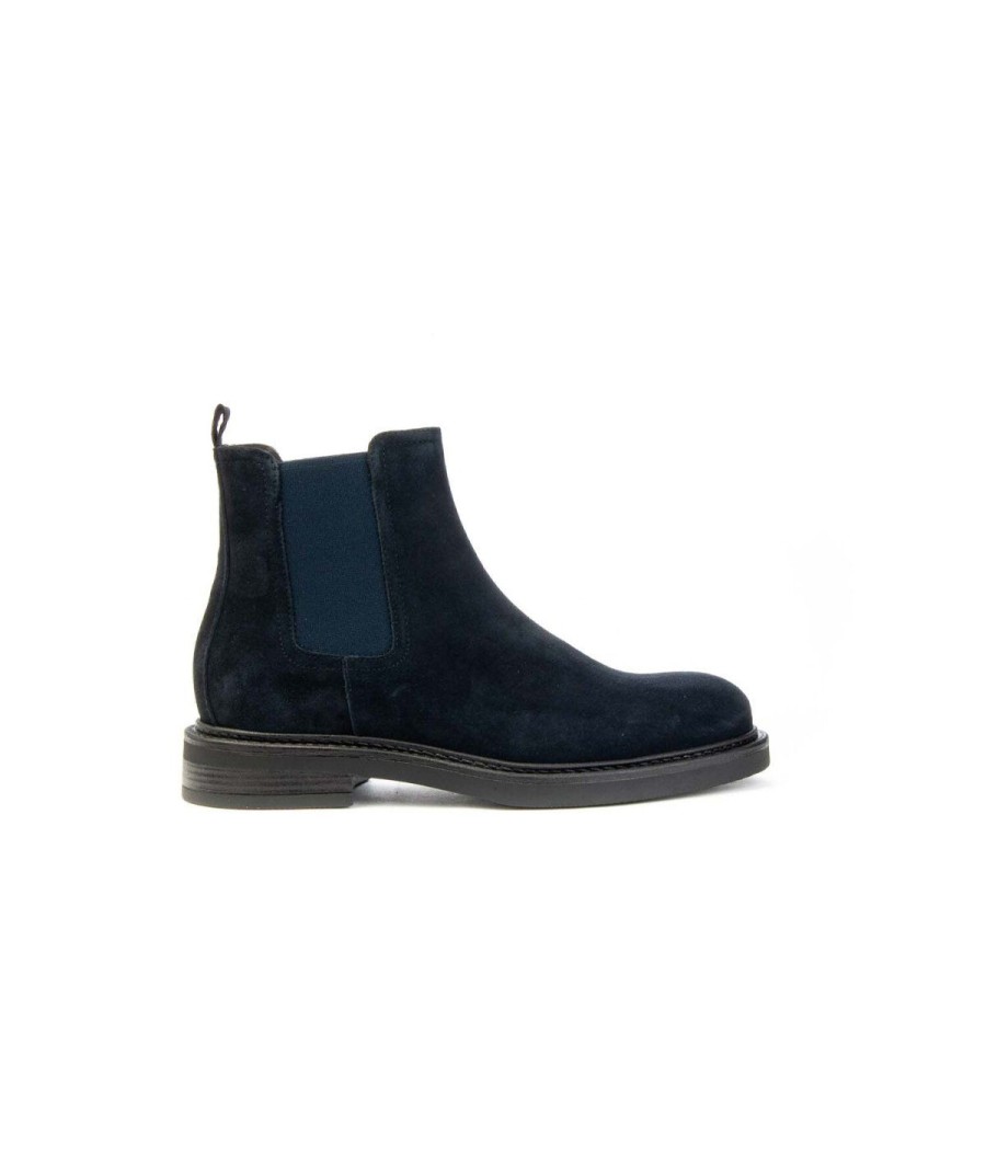 Uomo MARCO FERRETTI | Marco Ferretti 173523 Beatles Chelsea Bootleone Shoes Frosinone Blu