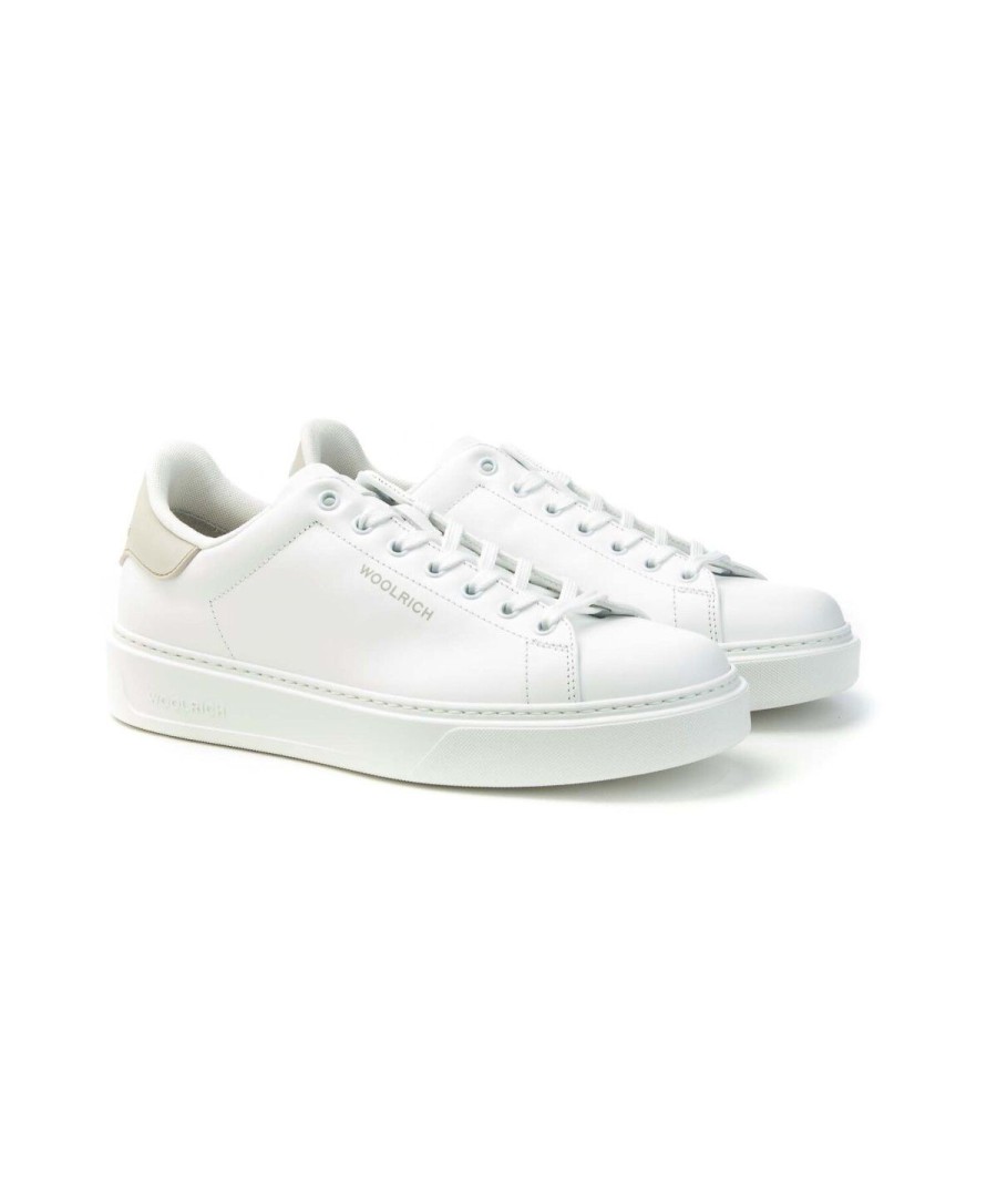 Uomo WOOLRICH | Woolrich Wfm241.001. Sneakers Uomo Leone Shoes Frosinone Bianco/Beige