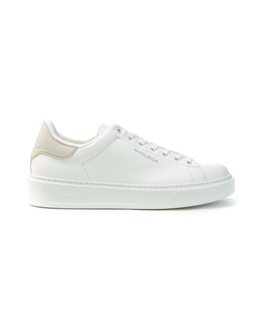 Uomo WOOLRICH | Woolrich Wfm241.001. Sneakers Uomo Leone Shoes Frosinone Bianco/Beige