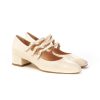 Donna FRANCO RUSSO | Franco Russo 1103S Mary Jane 3 Cinturini Donna Leone Shoes Frosinone Milk