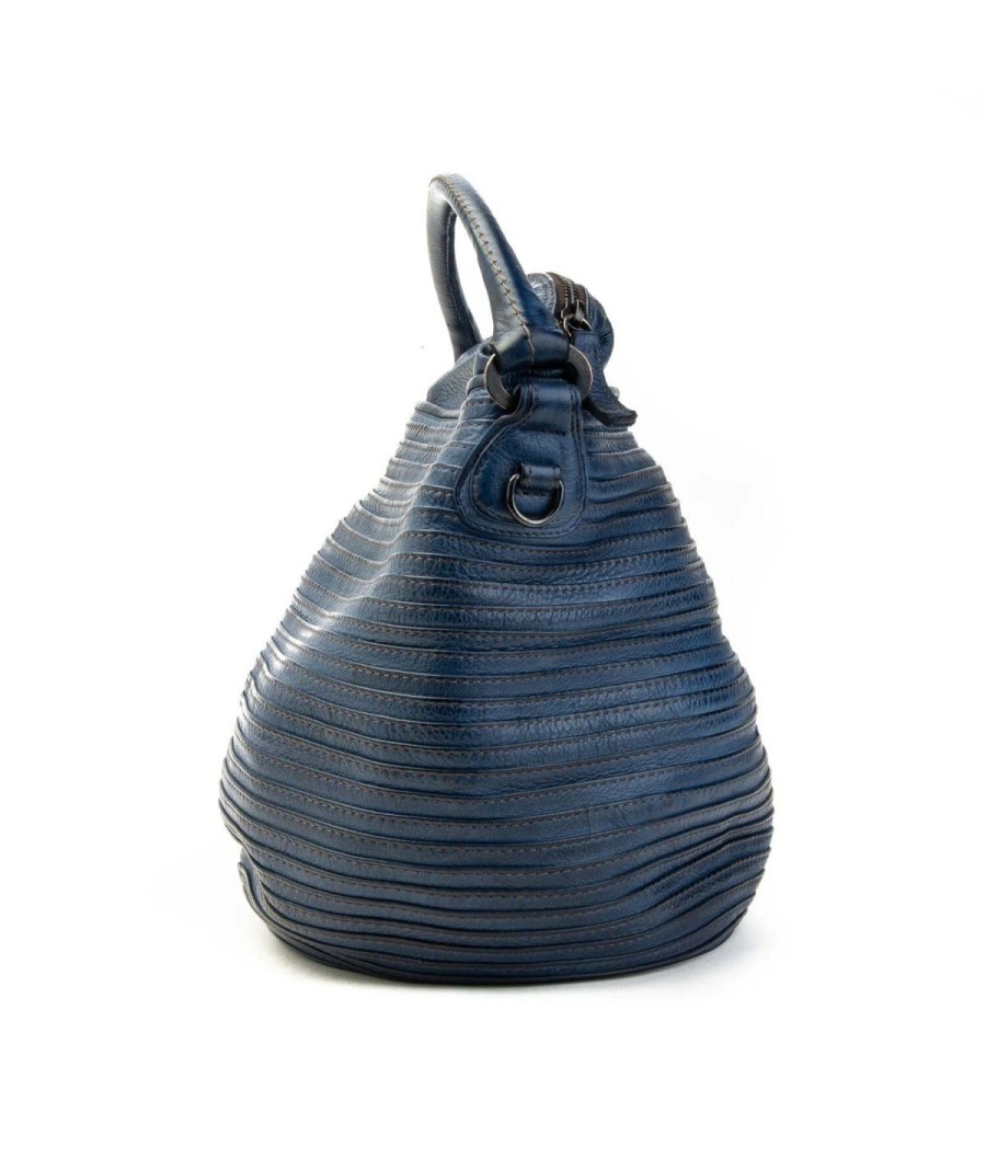 Donna MAJO | Majo Bovg9115 Borsa Con Tracolla E Zip Leone Shoes Frosinone Blu/Prussia