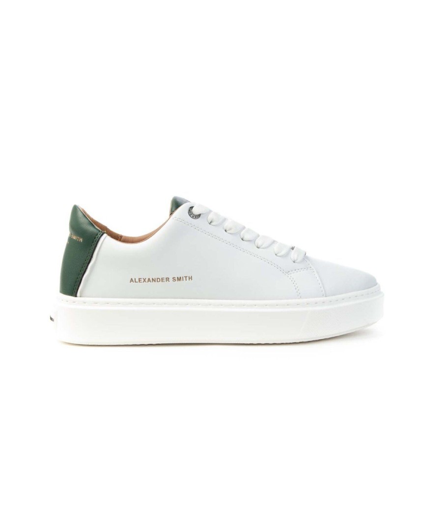 Uomo ALEXANDER SMITH | Alexander Smith Alazldm9010Wdg London Sneakers Leone Shoes Frosinone White/Green