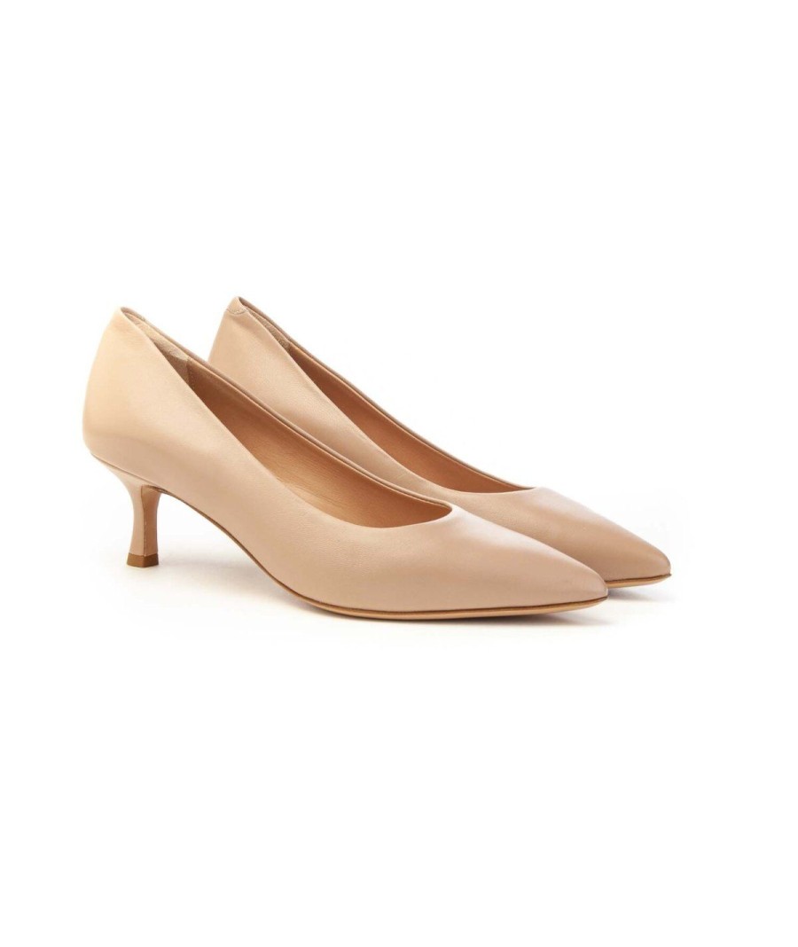 Donna FRANCO RUSSO | Franco Russo 1701S Decolte` Tacco 50 Donna Leone Shoes Frosinone Nude