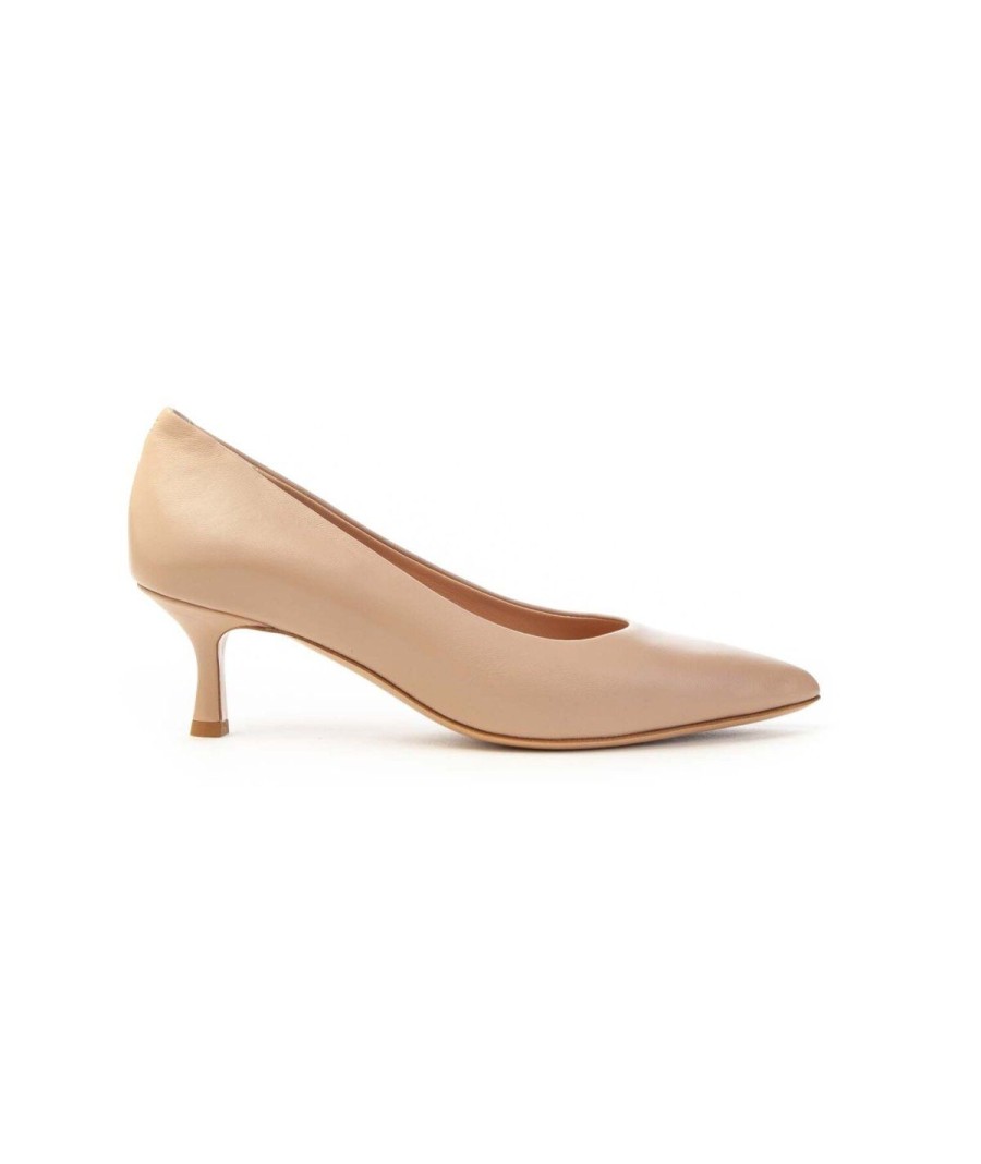 Donna FRANCO RUSSO | Franco Russo 1701S Decolte` Tacco 50 Donna Leone Shoes Frosinone Nude