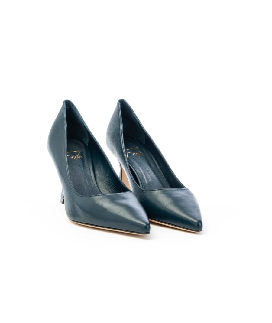 Donna ROBERTO FESTA | Roberto Festa Kate Decolte Tacco 70 Leone Shoes Navy