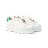 Donna GIO+ | Gio+ Pia144A Sneakers Donna Bijoux Ranocchio E Cabochon Leone Shoes Fr White/Green/Rosa