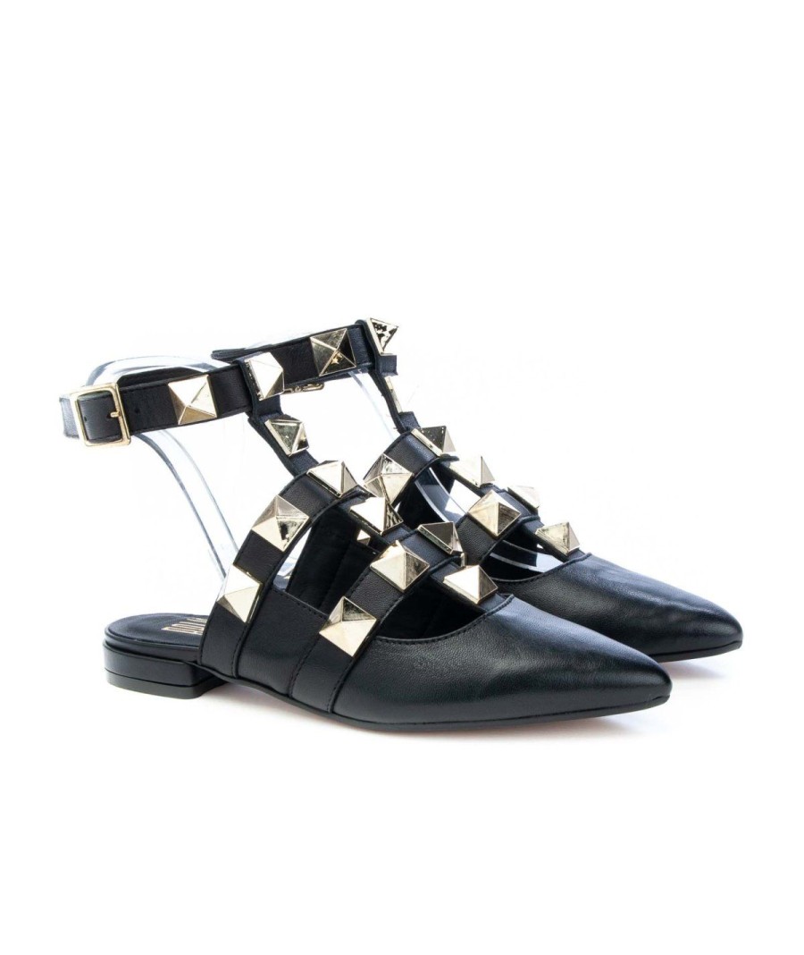 Donna BALIE | Balie 074 Sling Back Borchie Diamante Nero