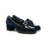 Donna CINZIA VALLE | Cinzia Valle 9754 Mocassino Accessorio Leone Shoes Frosinone Blu