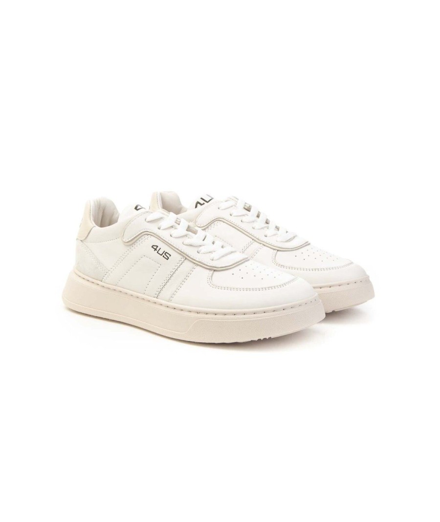 Uomo PACIOTTI 4US | Paciotti 4Us Luis Sneakers Lacci Uomo Leone Shoes Bianco