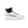 Donna GIO+ | Gio+ G824C Sneakers Basket Alta Leoneshoes Bianco/Argento