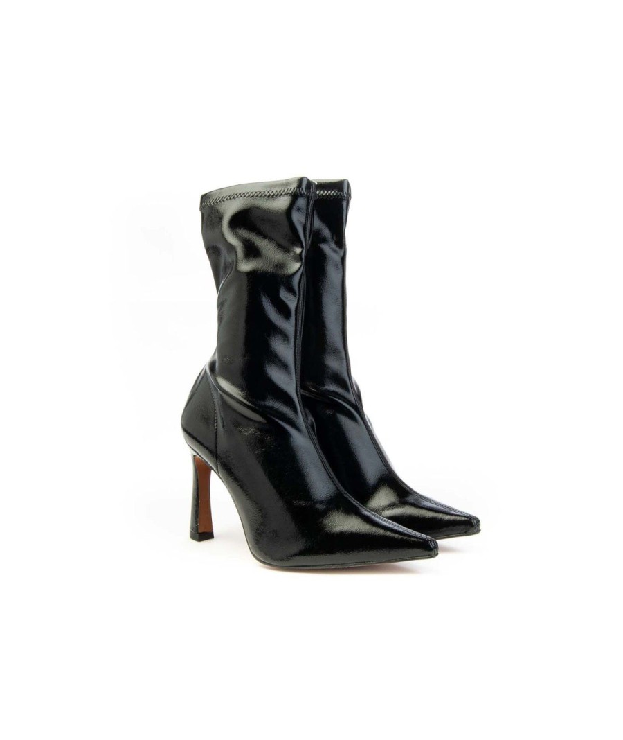 Donna ANGEL ALARCON | Angel Alarcon 23547-53Cp Violeta Ankle Boots Leone Shoes Frosinone Nero