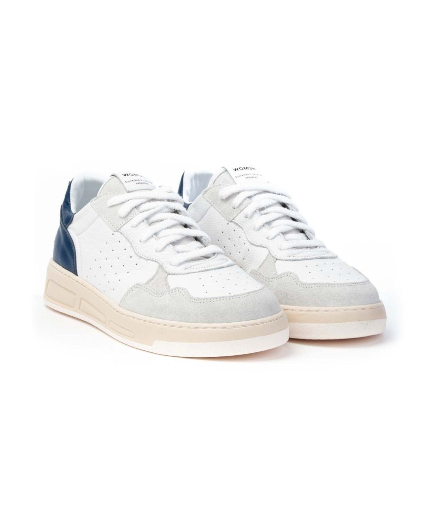 Uomo WOMSH | Womsh Sneakers Lacci Hyper White/Blue