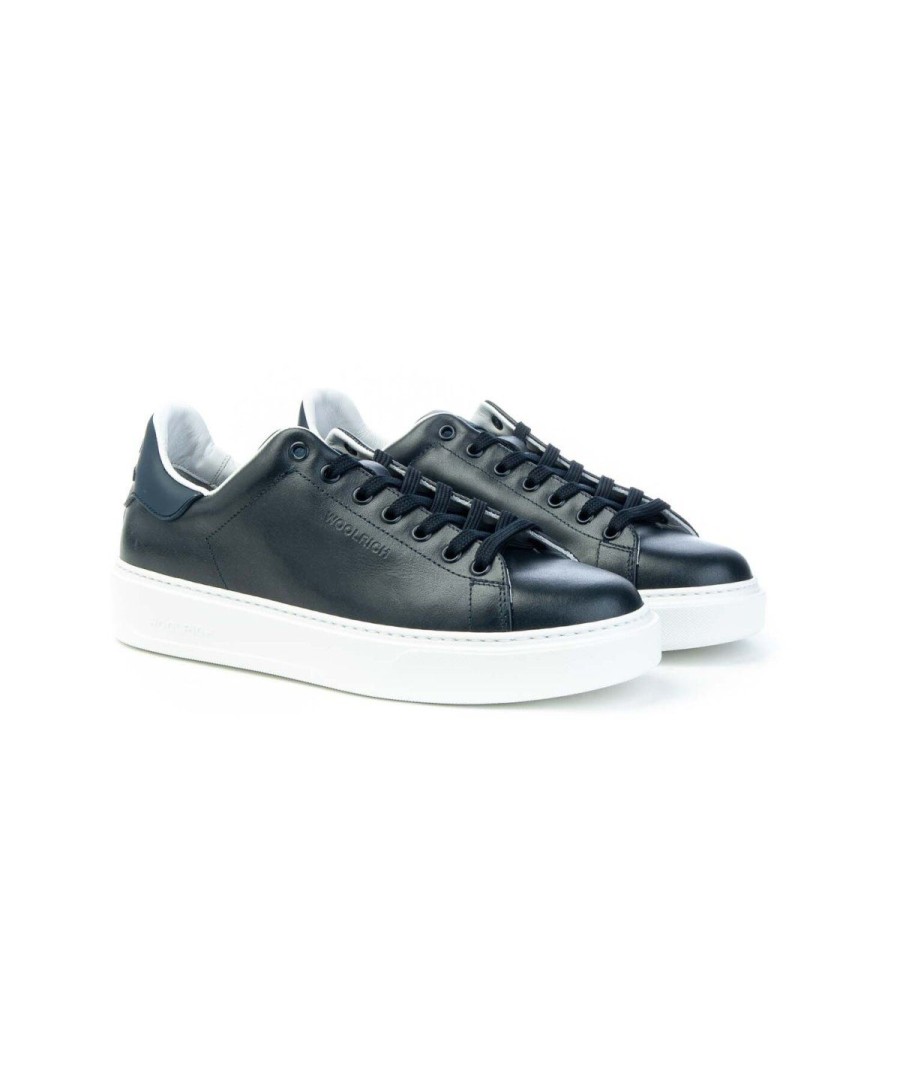 Uomo WOOLRICH | Woolrich Wfm232.001 Sneakers Uomo Classic Court Leone Shoes Frosinone Blu/Blu