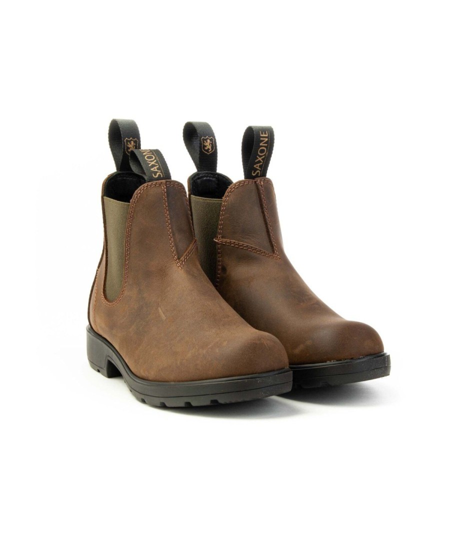 Unisex SAXONE | Saxone Upland Chelsea Boot Man Woman Tdm/Verde