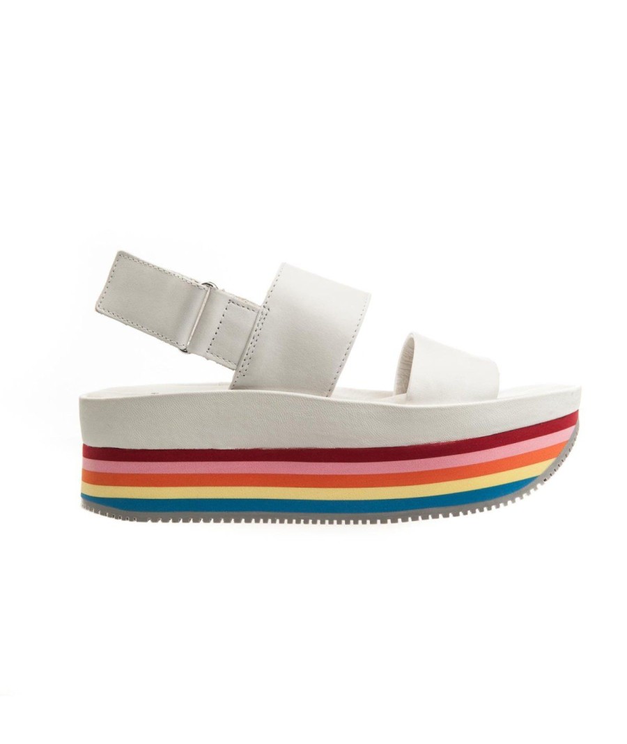 Donna APEPAZZA | Apepazza Rps02 Sandalo Nappa Platform Bianco