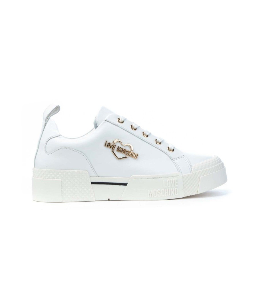 Donna LOVE MOSCHINO | Love Moschino Ja15625G0E Sneakers Lacci Leone Shoes Bianco