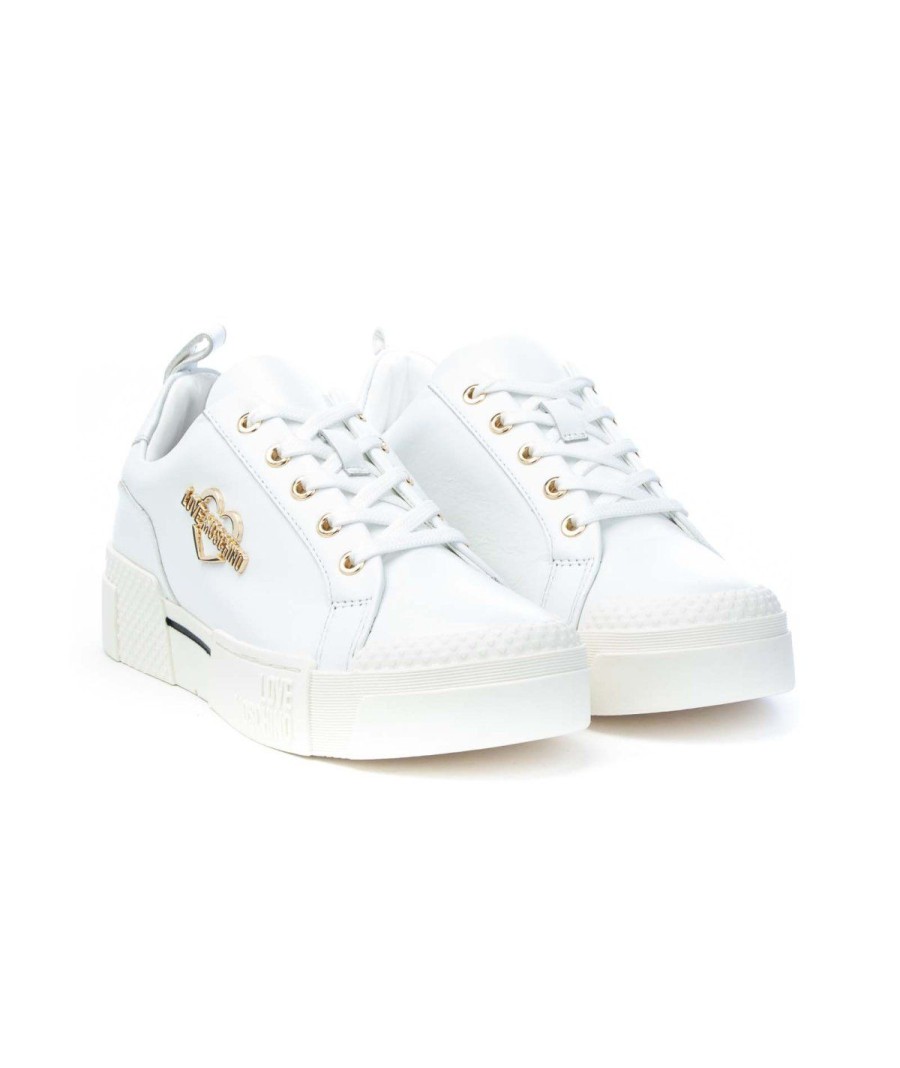 Donna LOVE MOSCHINO | Love Moschino Ja15625G0E Sneakers Lacci Leone Shoes Bianco