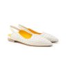 Donna MARA BINI | Mara Bini S240505 Slingback Nappa Intrecciata Leone Shoes Frosinone Gesso