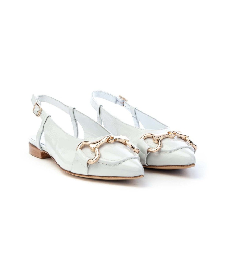 Donna BRUGLIA MILANO | Bruglia 8640 Slingback Morsetto Bianco