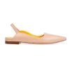 Donna MARA BINI | Mara Bini G705 Wave Slingback Nappa Leone Shoes Frosinone Cipria