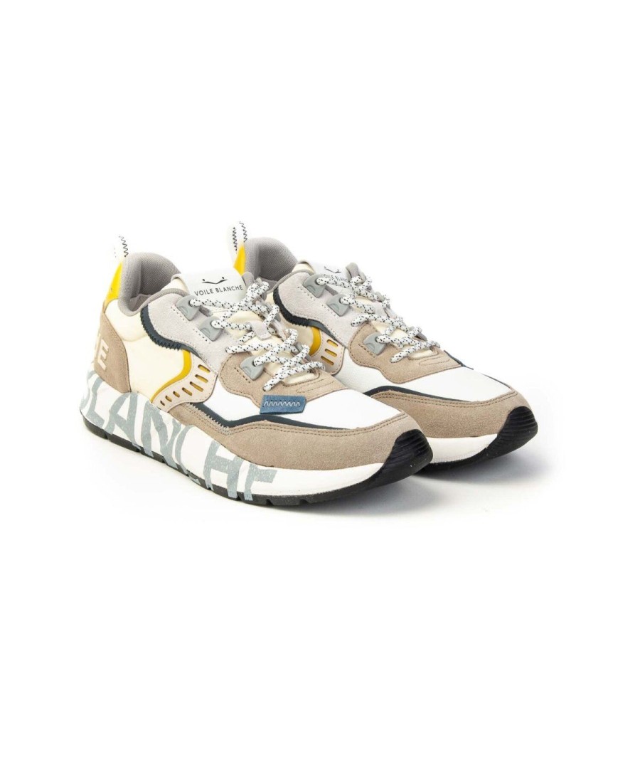 Uomo VOILE BLANCHE | Voile Blanche Scarpa Uomo Sneakers Club01 2017465 Leoneshoes Stone