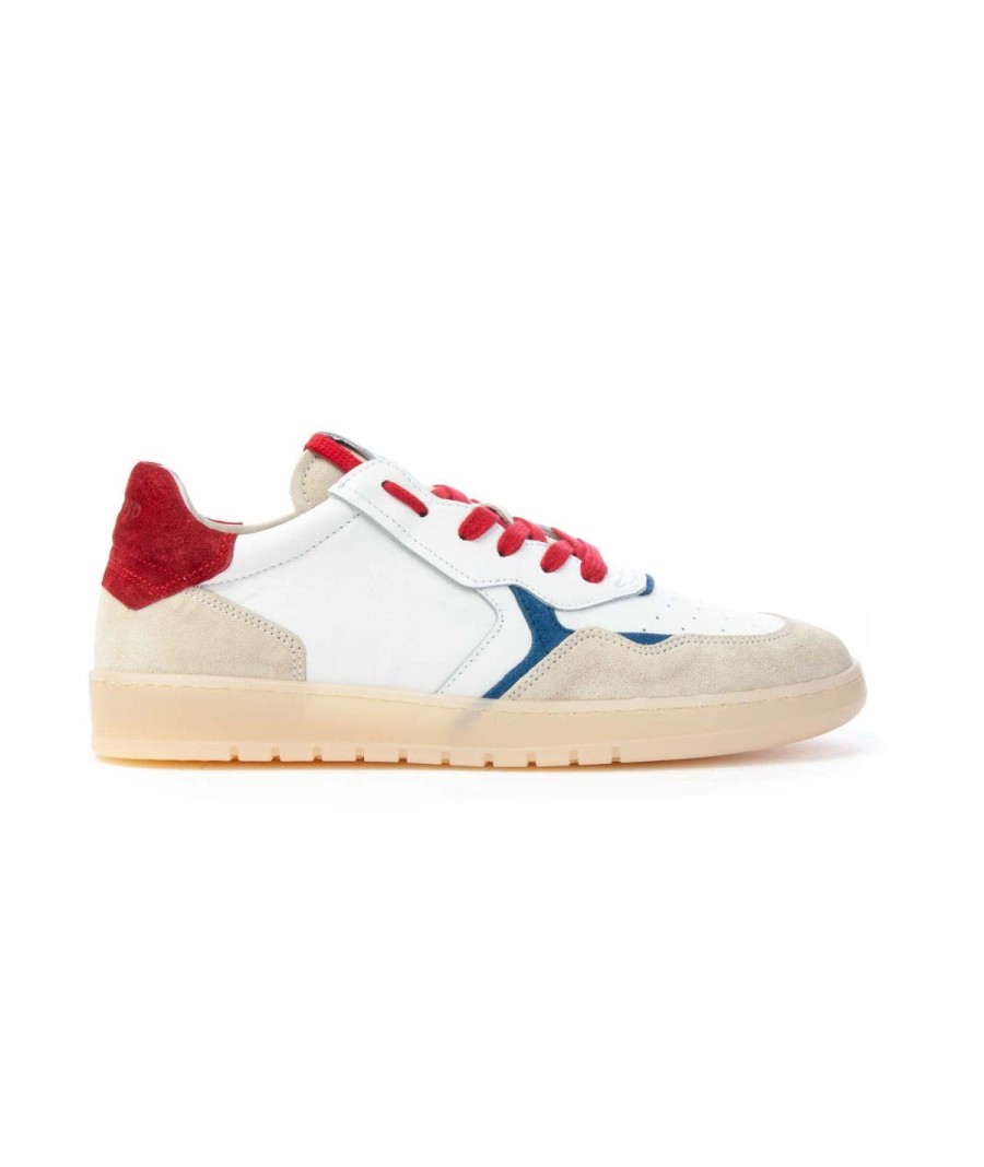 Uomo 100 | Hundred 100 M326-05 Sneakers Lacci Uomo Leone Shoes Bianco/Rosso