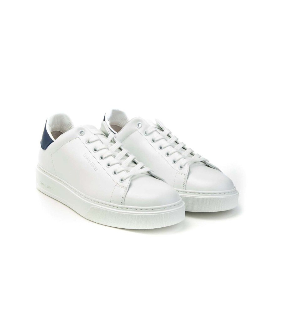 Uomo WOOLRICH | Woolrich Scarpe Sneakers Wfm231.001 Uomo Leone Shoes Bianco Blu