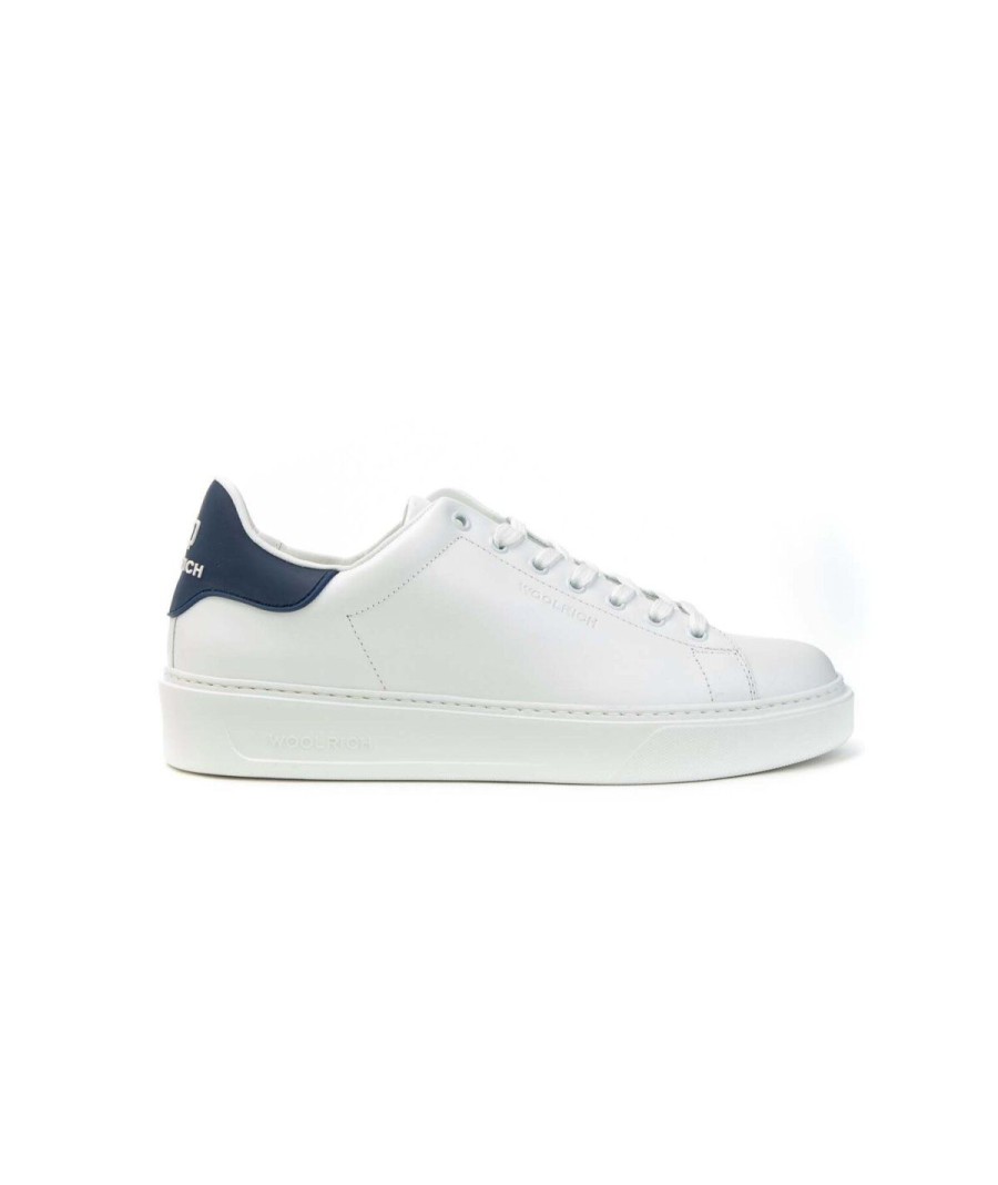 Uomo WOOLRICH | Woolrich Scarpe Sneakers Wfm231.001 Uomo Leone Shoes Bianco Blu