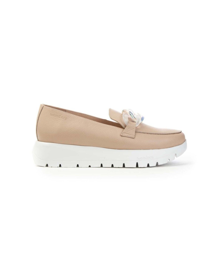 Donna WONDERS | Wonders Mocassino Donna 2444 Rose Leoneshoes Naturale