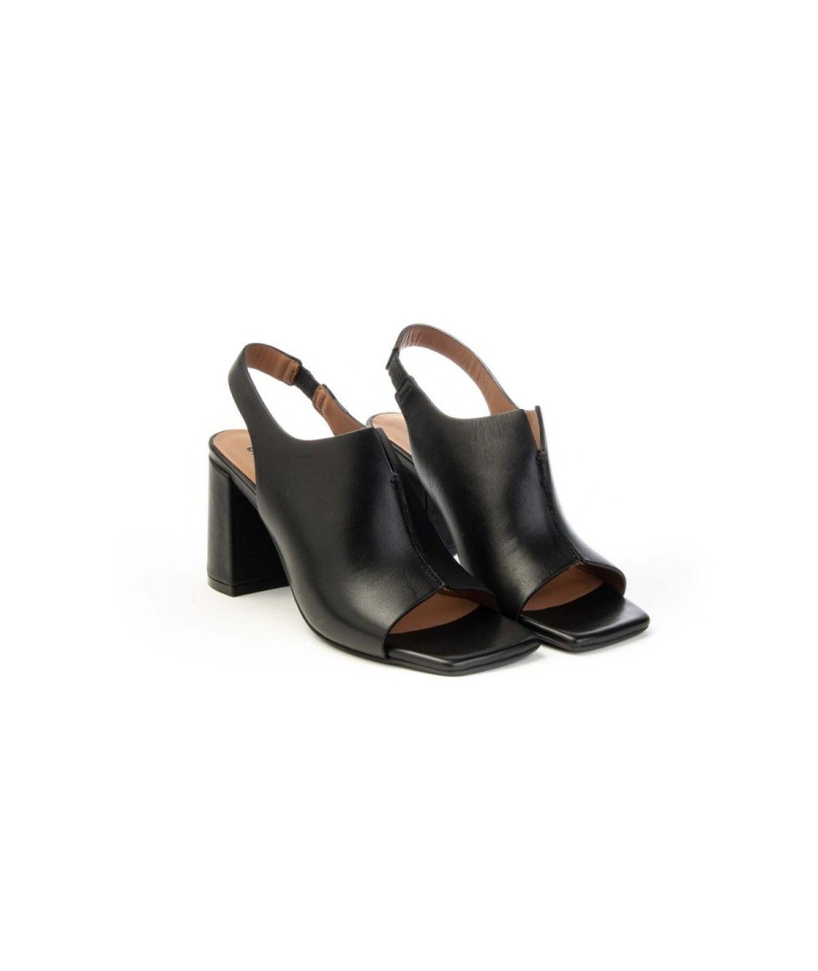 Donna CARMENS | Carmens A51033 Renew Raw Sandalo Woman Leone Shoes Frosinone Nero