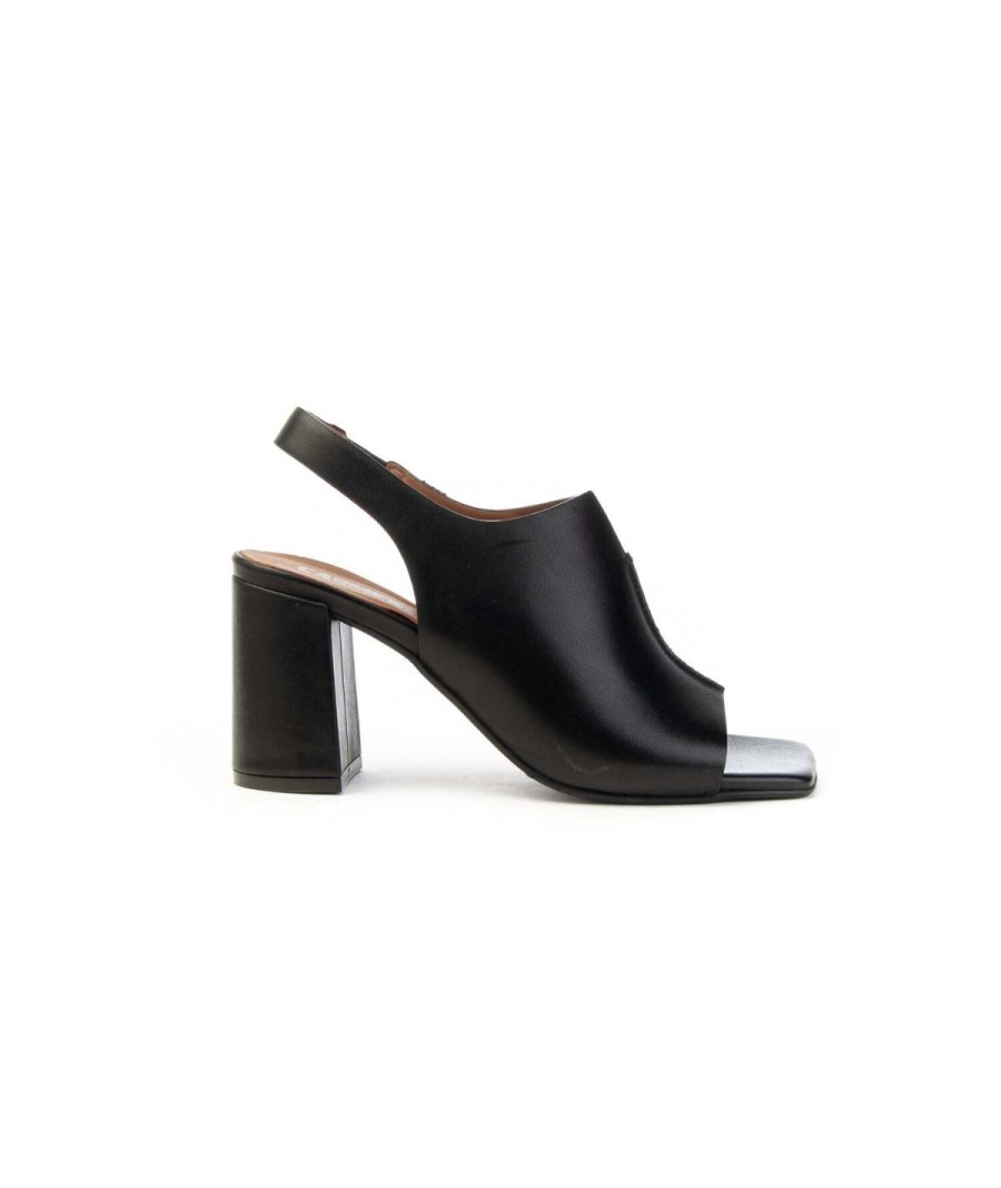 Donna CARMENS | Carmens A51033 Renew Raw Sandalo Woman Leone Shoes Frosinone Nero