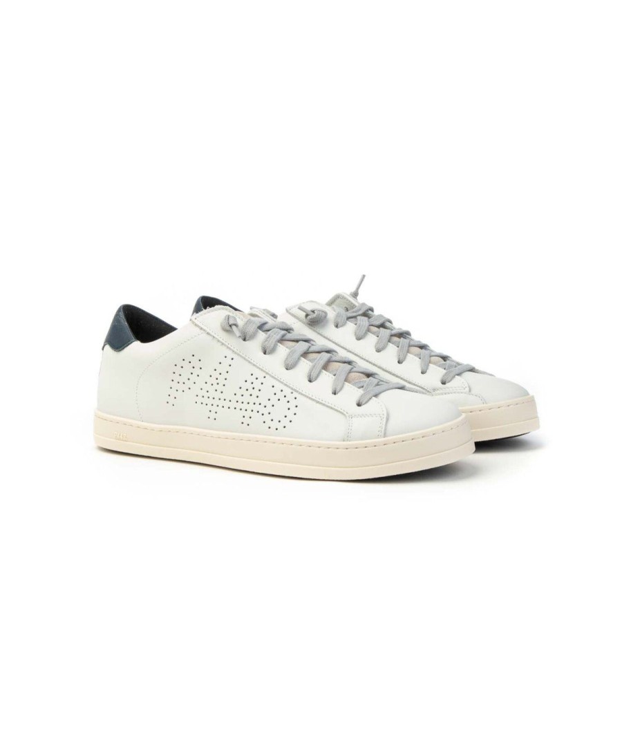 Uomo P448 | P448 F23John-M Sneakers Lacci Man Leone Shoes Frosinone White/Navy