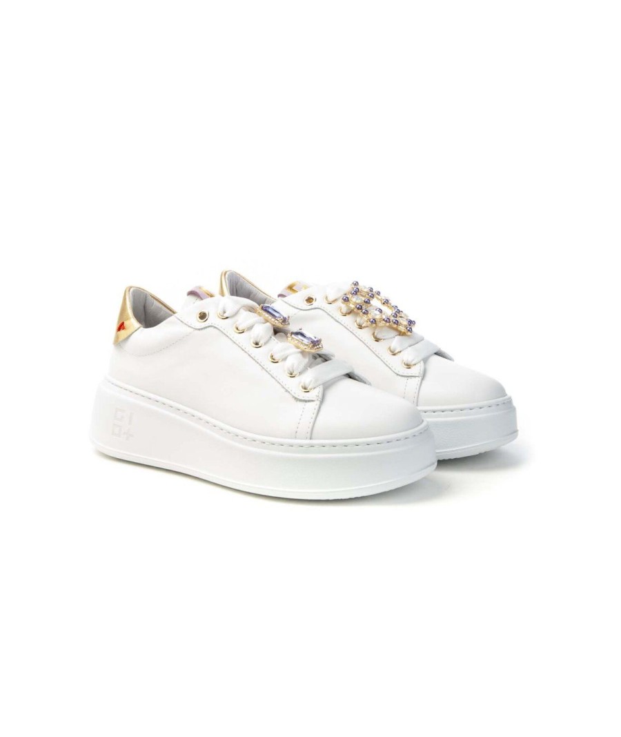 Donna GIO+ | Gio+ Pia160A Sneakers Donna Bijoux Leone Shoes Frosinone White/Lilla