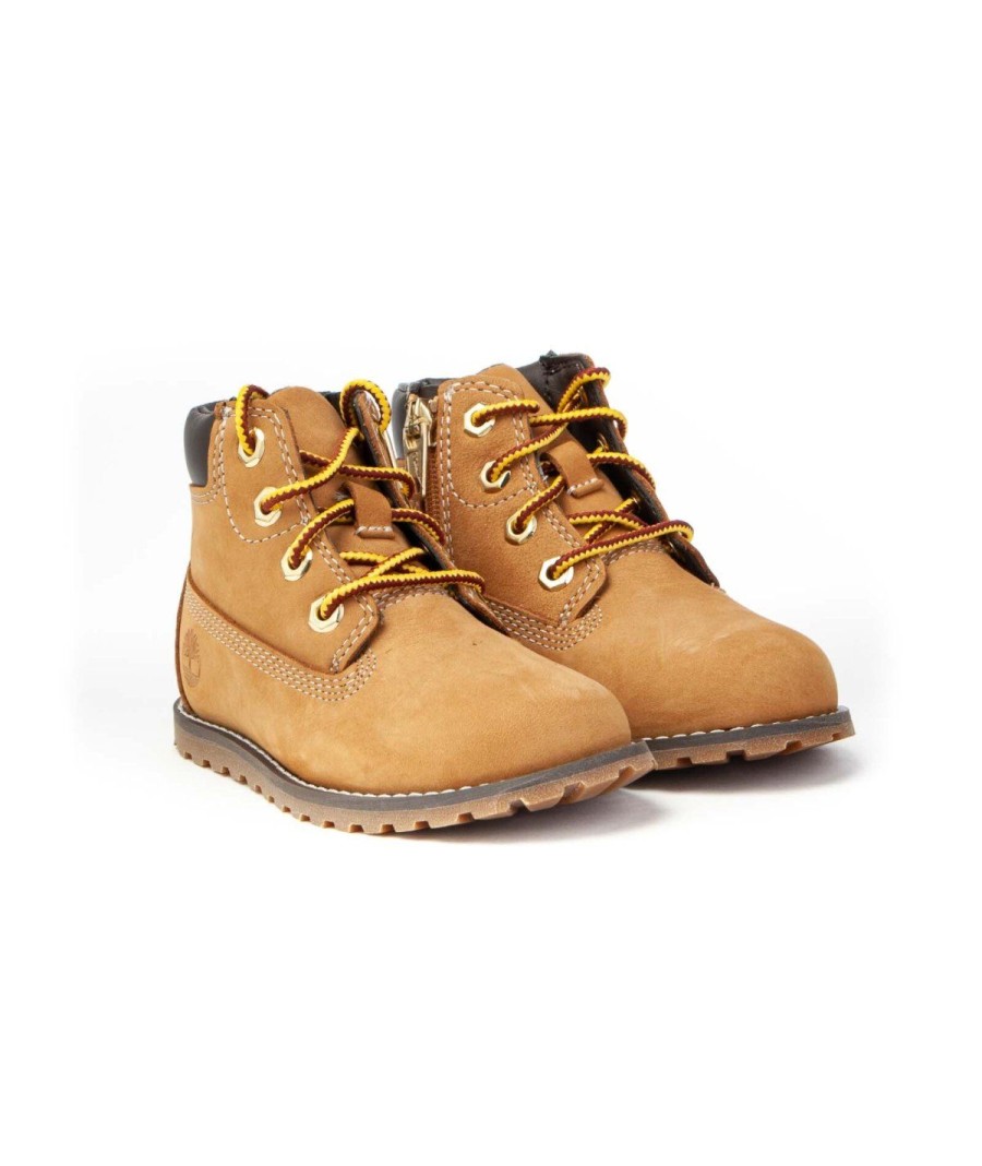 Junior TIMBERLAND | Timberland Tb0A125Q231 Polacco Lacci Pokey Pine 6 Inch Giallo