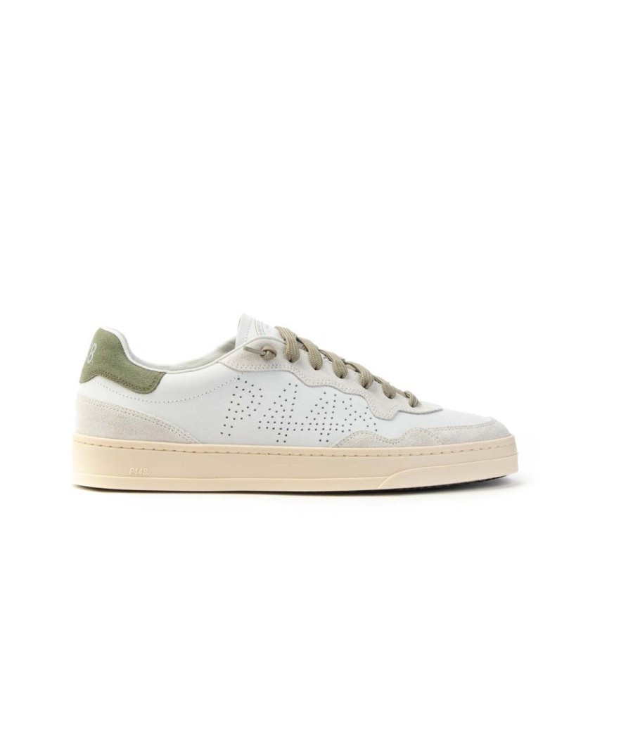 Uomo P448 | P448 S24Bali-M Sneakers Lacci Uomo Leone Shoes Frosinone White