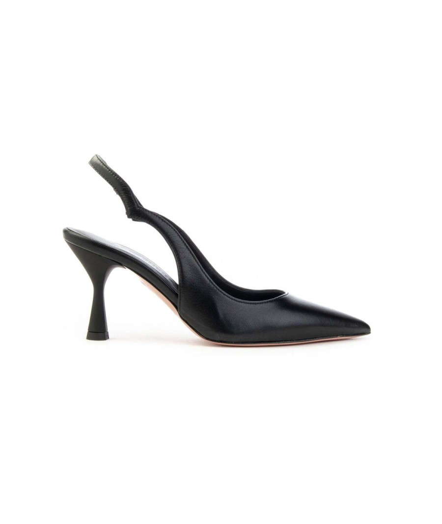 Donna SARA SCHEKER | Sara Scheker Slingback 454Nappa Donna Leone Shoes Frosinone Nero