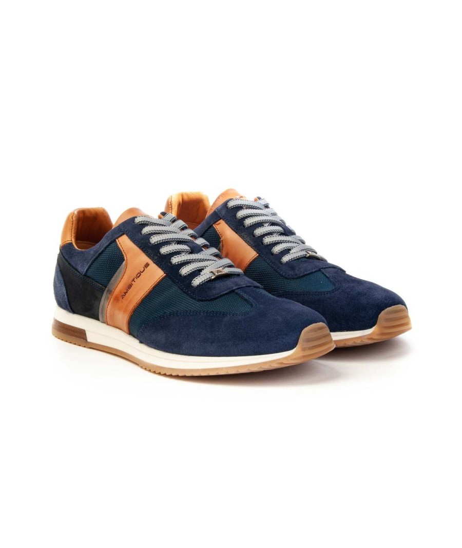 Uomo AMBITIOUS | Ambitious Uomo Scarpa Sneakers 11319-1287Am Slow Leone Shoes Frosinone Navy