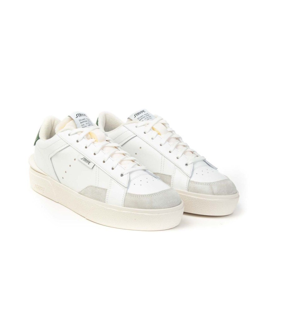 Uomo STRYPE | Strype 40423 St001 Sneakers Lacci Uomo Leone Shoes Bianco Verde