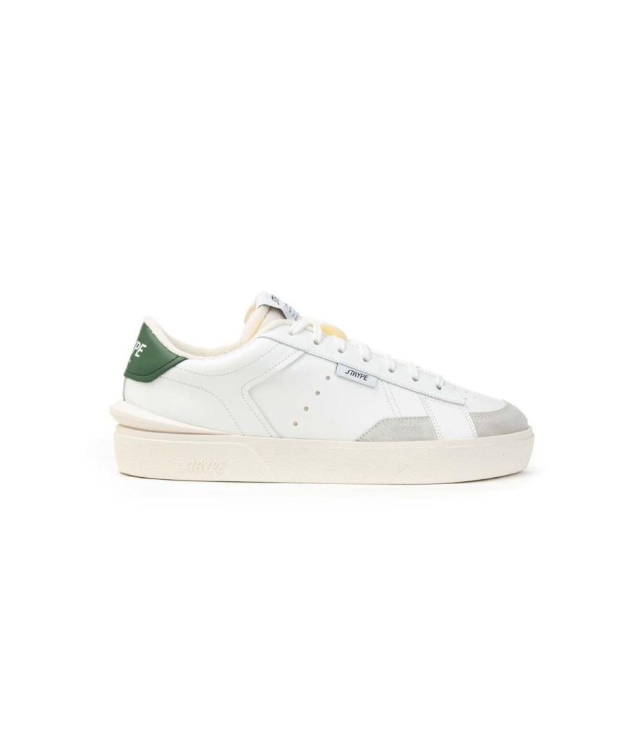 Uomo STRYPE | Strype 40423 St001 Sneakers Lacci Uomo Leone Shoes Bianco Verde