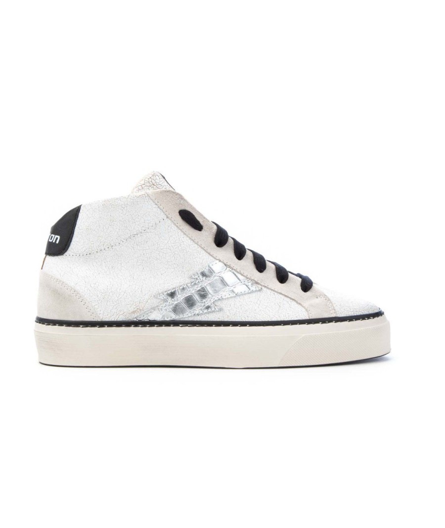 Donna STOKTON | Stokton Bolt-D York Sneaker Polacco Leone Shoes Frosinone Bianco/Argento