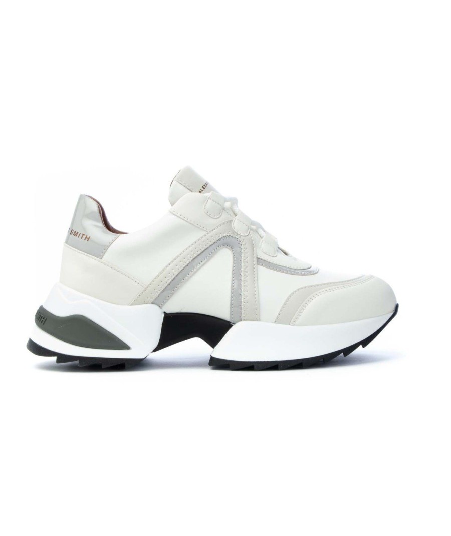 Donna ALEXANDER SMITH | Alexander Smith Aum2D80 Sneakers Marble Woman Leone Shoes White Grey