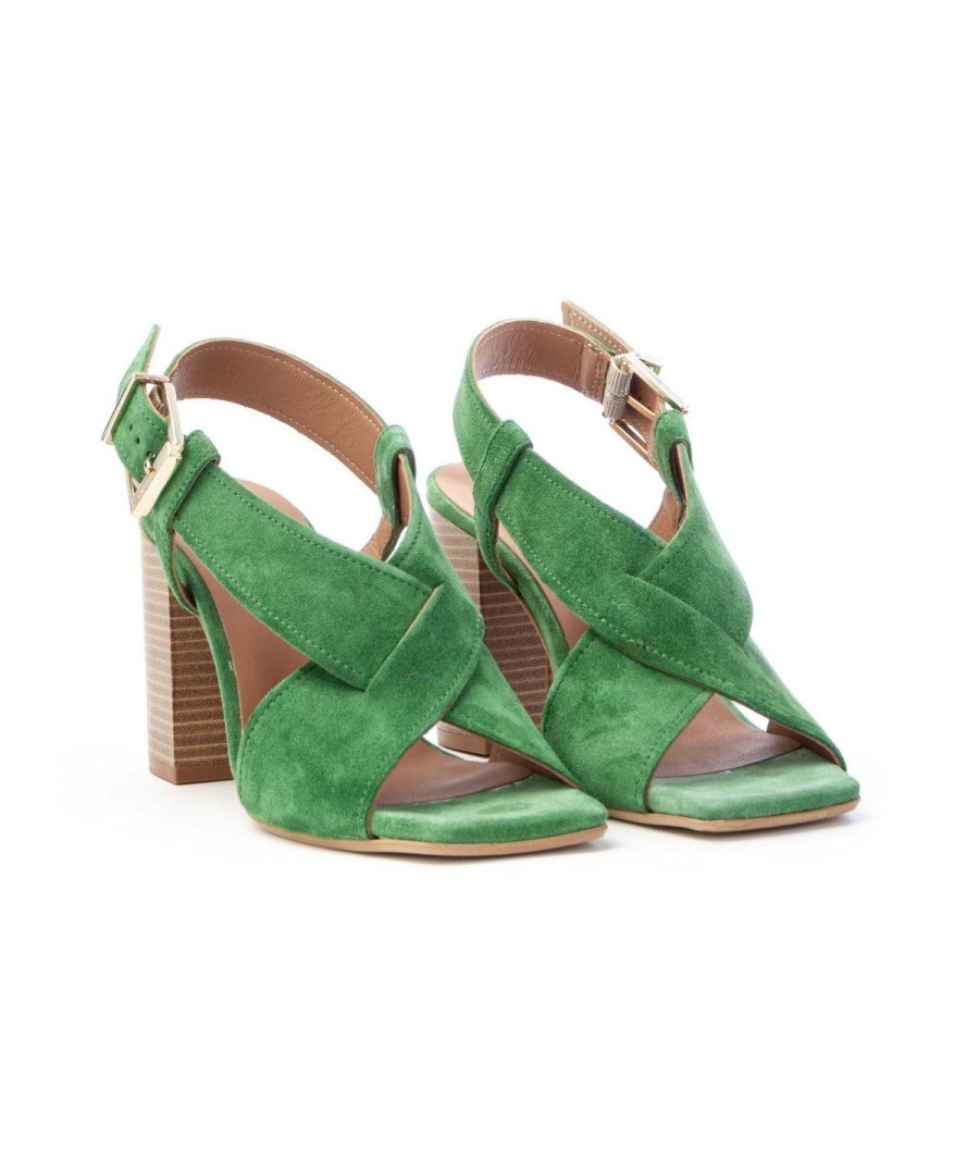 Donna CARMENS | Carmens 49087 Nodane Cross Sandalo X Cross Verde Chiaro