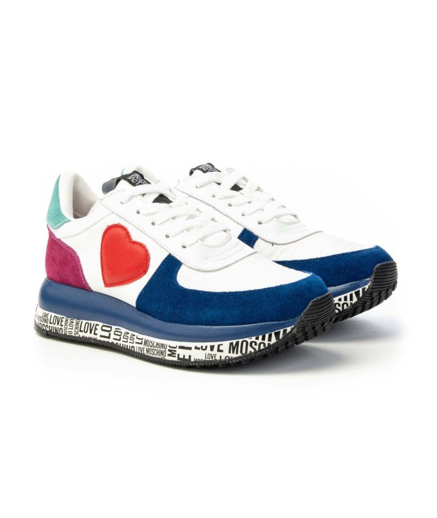 Donna LOVE MOSCHINO | Love Moschino Ja15372G1E Sneaker Lacci Leoneshoes Frosinone White/Navy