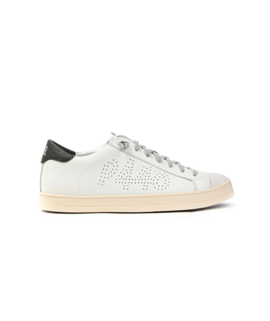 Uomo P448 | P448 S23Bjohn-M Sneakers Lacci Man Leone Shoes Frosinone White/Black