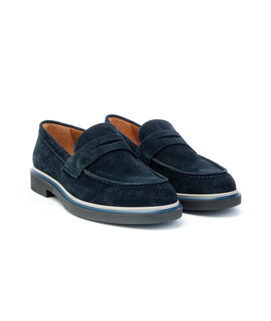 Uomo MARCO FERRETTI | Marco Ferretti 161595 Mocassino Light Blu