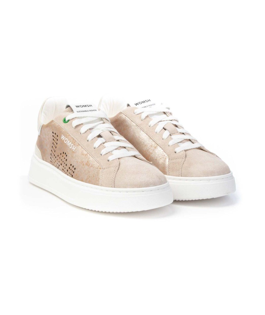 Donna WOMSH | Womsh Sneakers Lacci Fondo Cassetta Oro